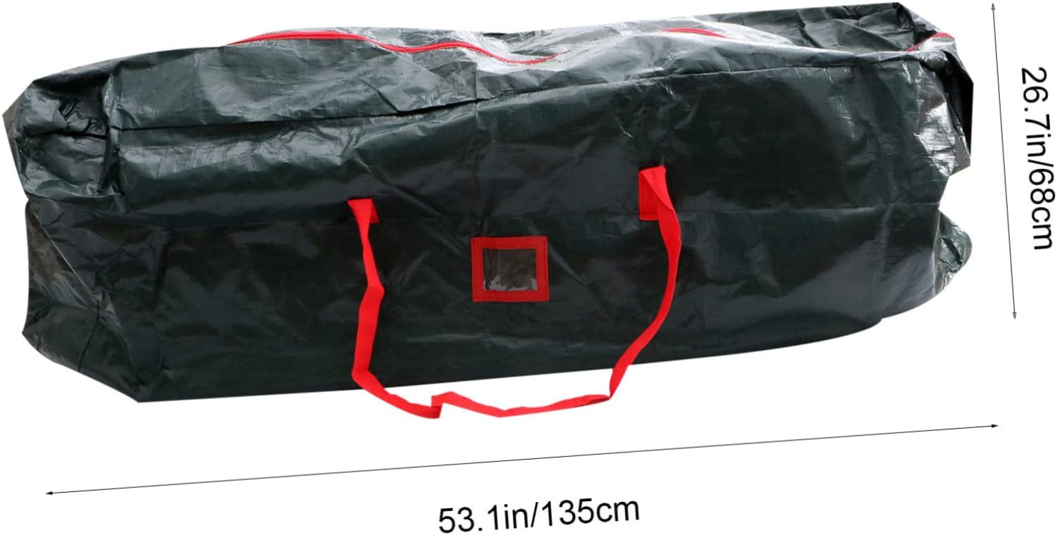Cabilock Xmas Tree Storage Pouch Large Capacity with Double Zippers and Handle Household Festival Storage Bag for Christmas Tree and Decorations Random Color