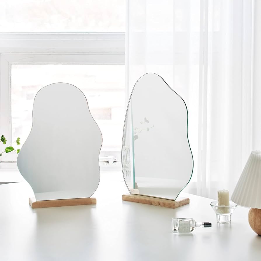 Amazon.co.jp: 【Roomnhome】ウェーブデコミラー 卓上鏡