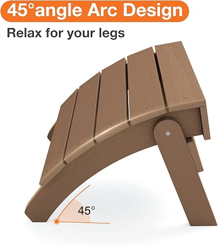 Miniatura 6 de YEFU Adirondack - Otomana para patio, reposapiés Adirondack, reposapiés plegable Adirondack, resistente a la intemperie para silla Adirondack,
