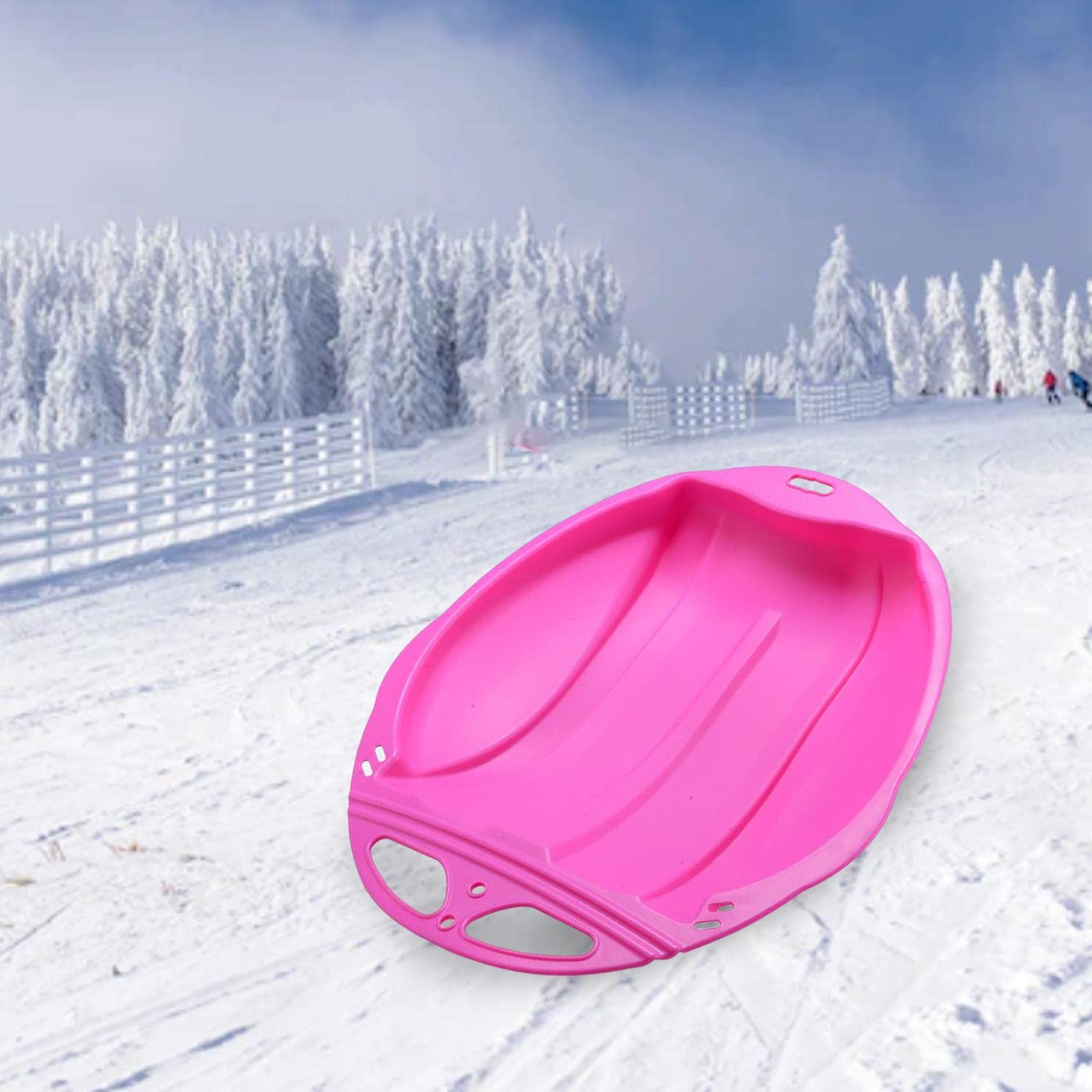 Schneerodel Kinder Outdoor Schneerodel Winter Spielzeug Schlitten Abfahrt Rodel Luge Schnee Board mit Flexibler Bauweise für Kinder Schneevergnügen Ge, ROSA