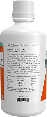 Miniatura 3 de NOW Suplementos, minerales coloidales líquidos, derivados de plantas, minerales traza esenciales, 32 onzas (paquete de 2)