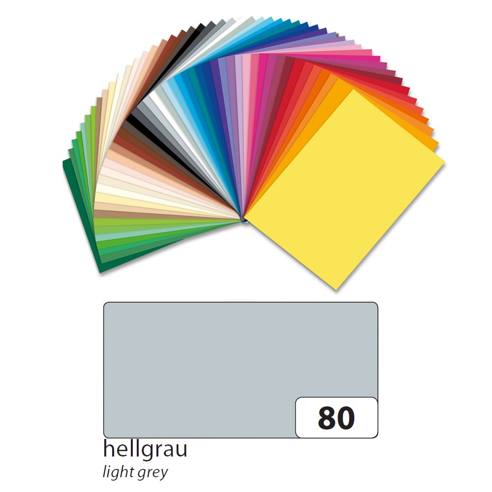 folia 6380 Coloured Paper 130 g/m², Coloured Drawing Paper in Light Grey, DIN A3, 50 Sheets, as a Base for Numerous Crafts - Image 3