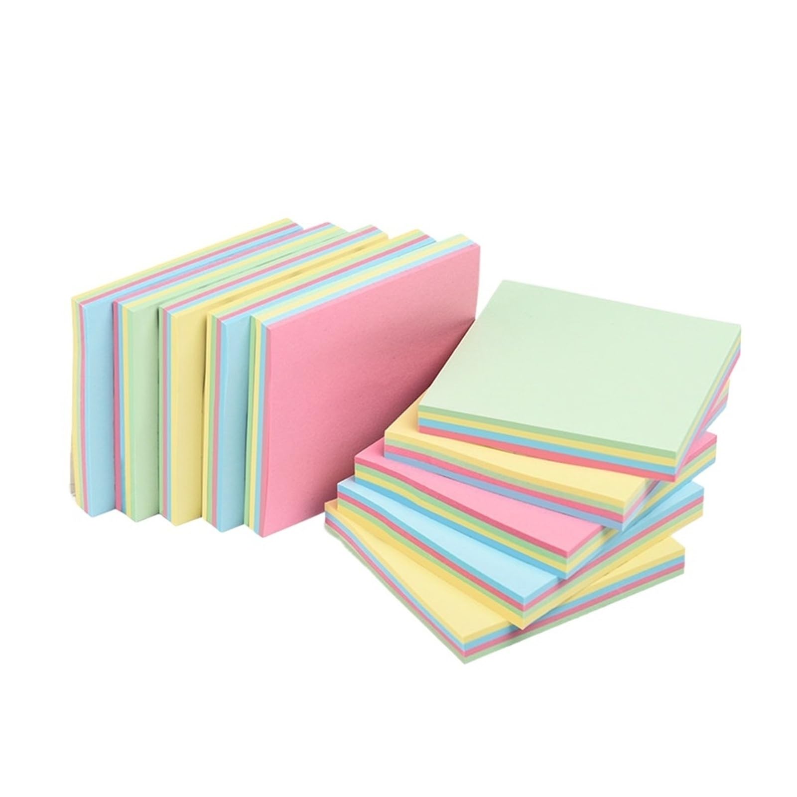 1000 Stück 7,6 cm bunte Haftnotizen – quadratische und herzförmige leere Notizaufkleber for den Bürogebrauch(1000pcs Square)