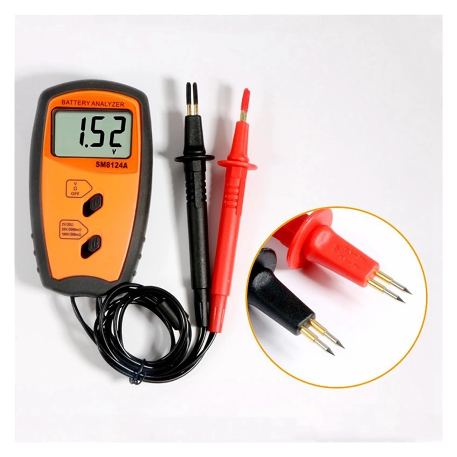 Compteur D'impédance De Résistance De Batterie Interne Voltmètre De Résistance De Batterie Testeur De Batterie Invite De Basse Tension pour Prises domestiques, fusibles, Piles