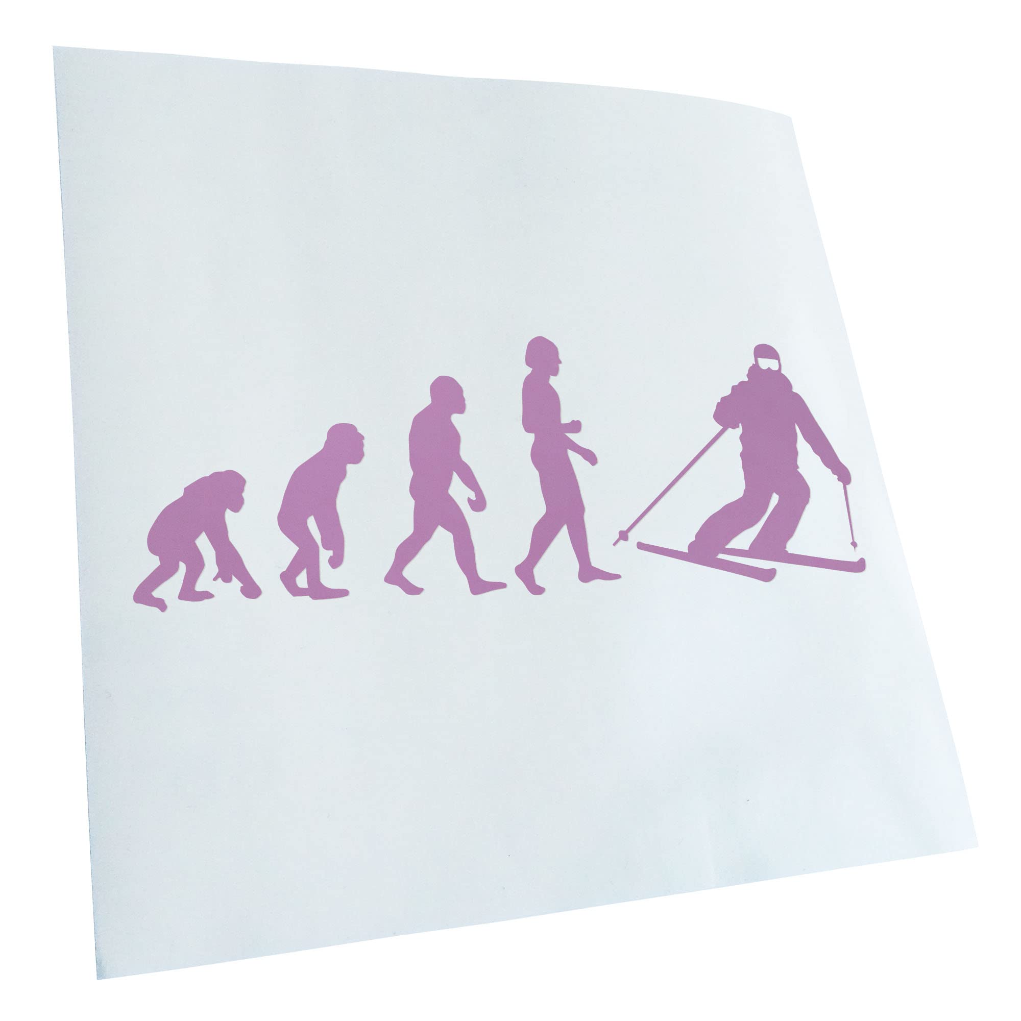 Kiwistar - Car Sticker - Lilac - 50 x 18 cm Evolution Skiing - Rear Window Car Sticker Weatherproof for Car Truck Moped Truck - Sticker Exterior Self-Adhesive Tuning Accessories for Windows