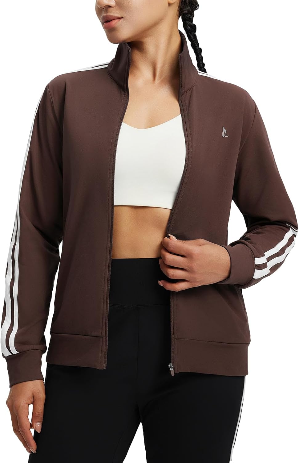 baleaf Women's Fleece Running Jackets Full Zip Warm Sweatshirts Jackets Winter Cold Weather Workout Athletic Sports Leisure