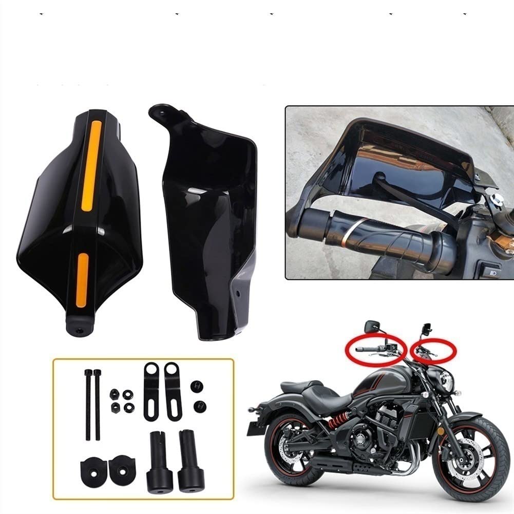 Moto Guidon Protège Mains pour Piaggio MP3 300 MP3 400 MP3 500 Moto Accessoires Handguard Pare-Brise Protège-Mains Poignée Vent Bouclier Main Protecteur Protège-Mains (Couleur : Noir)