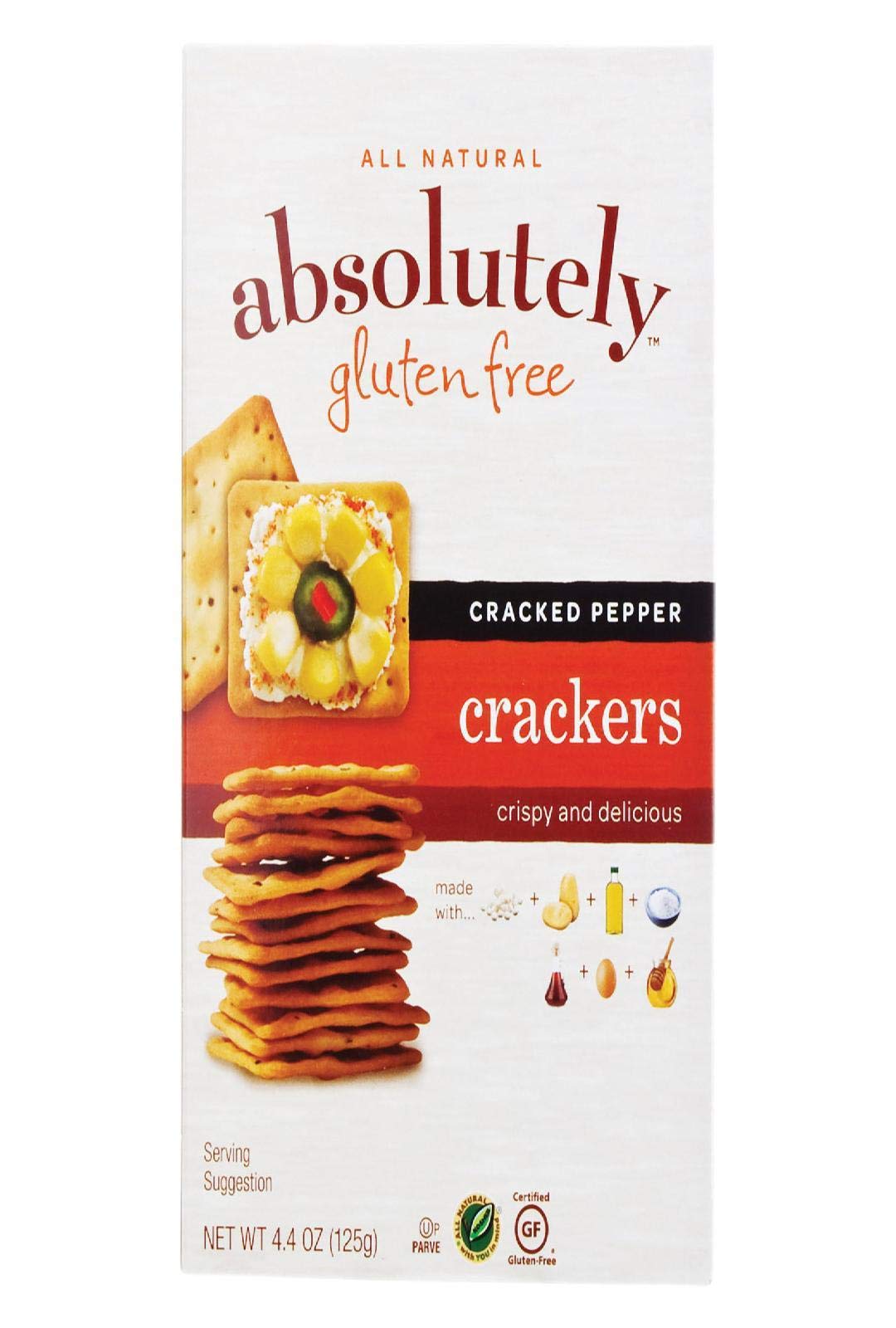 Absolutely Gluten Free Cracked Pepper Crackers, 4.4-Ounce