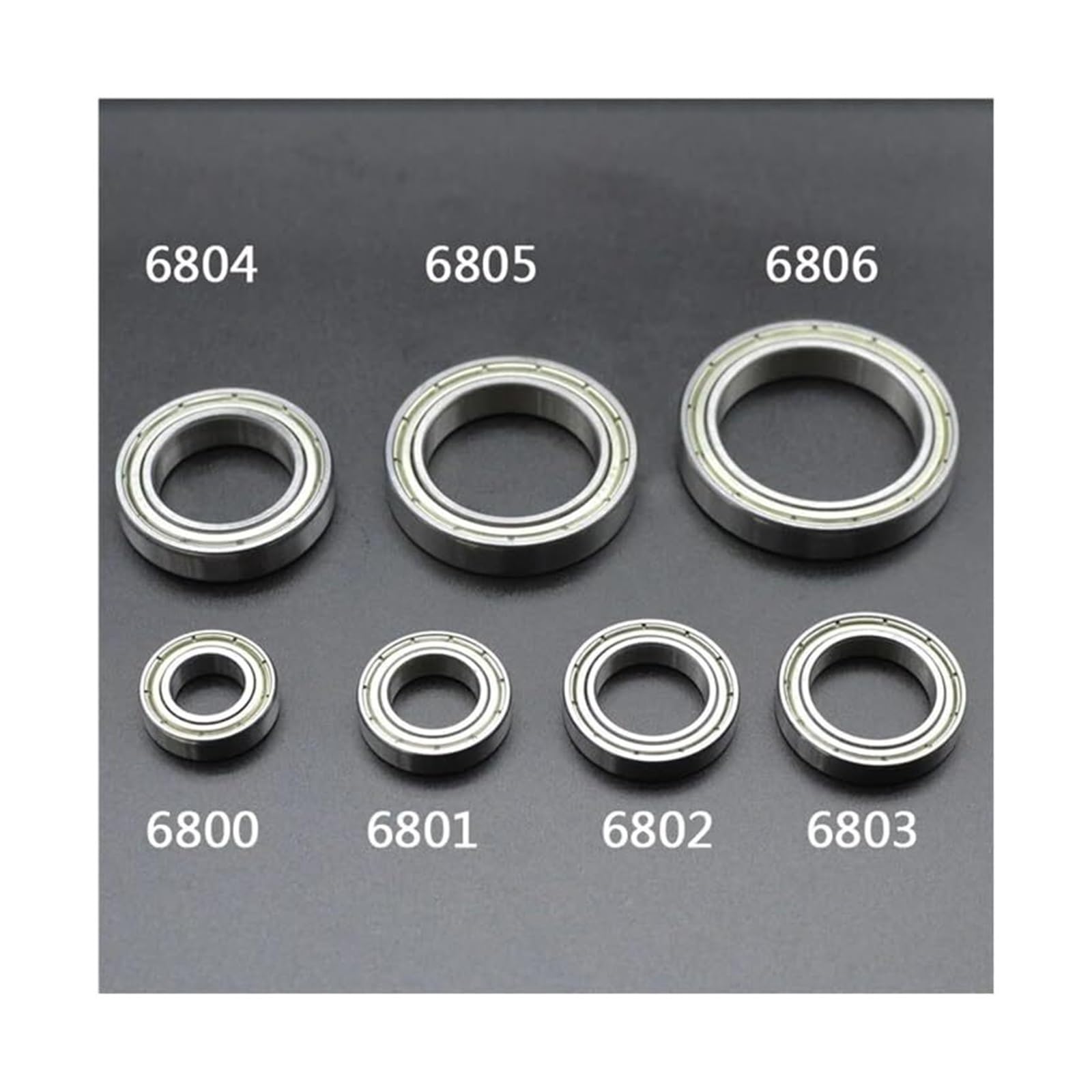 Rodamiento, 6800 6801 6802 6803 6804 6805 6806ZZ Rodamientos de bolas rodamiento sellados caucho blindados metal pared delgada(6806zz 30x42x7mm,5Pcs)