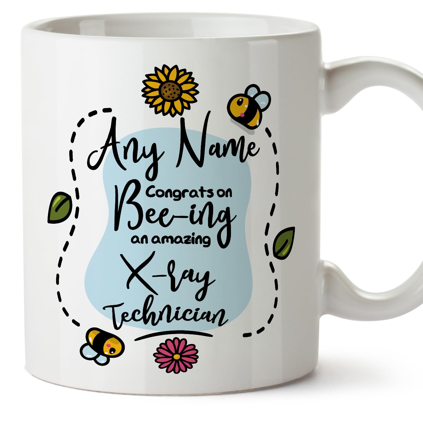 MUGFFINS Personalised Mug for X-RAY Technician - in English - Thanks for Beeing - Funny Custom Gift for Colleagues - Ceramic 11oz Mug