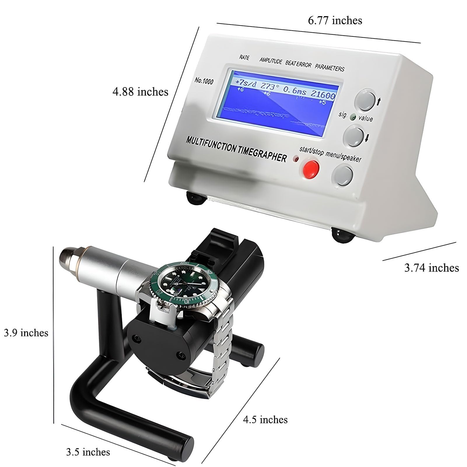 Herramienta de calibración de sincronización de reloj con pantalla LCD