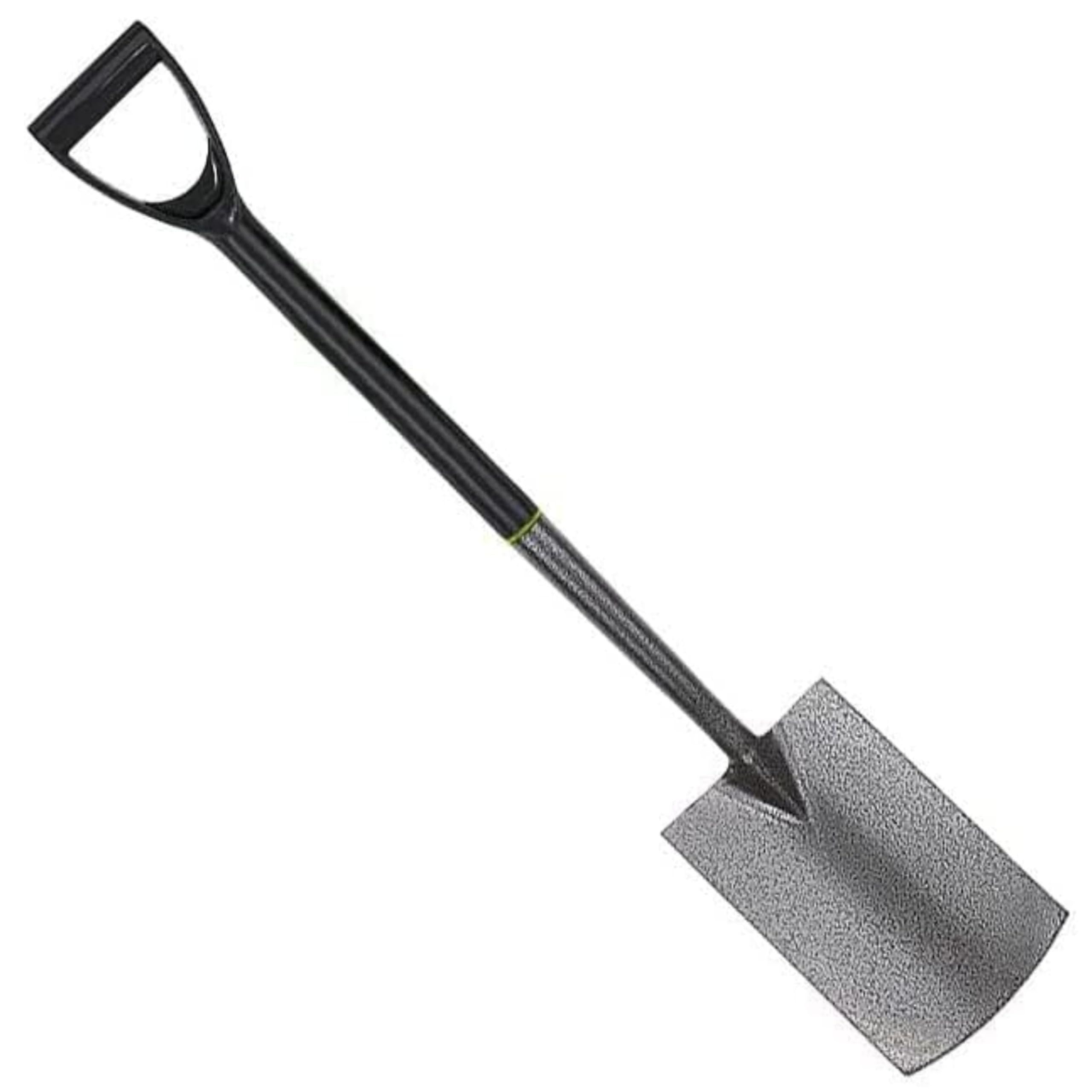 AAMEN Garden Spade Heavy duty - Outdoor Digging Spade For Planting, Gardening Tools, Carbon Steel Border Spade With Durable Plastic D-Handle - Grey Fencing Spade_7.5 x 19.5 x 92cm