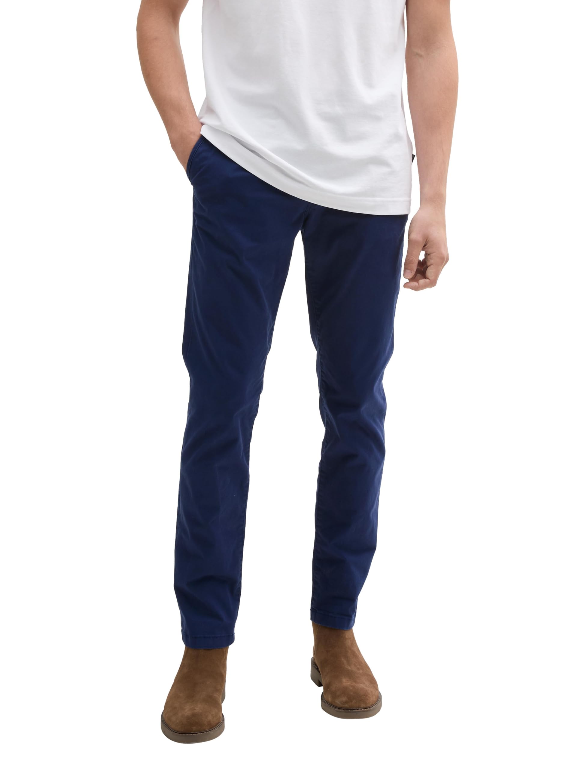 Tom Tailor Denim Herren Slim Chino Hose mit Gürtel