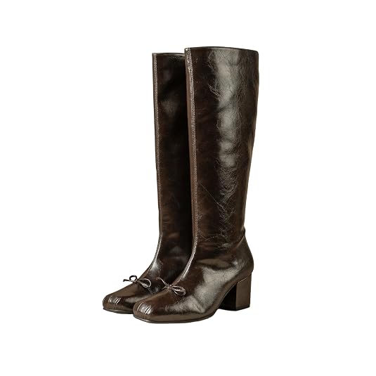 Buy Theater Women Everest Cherry Red Knee-High Boots | Glossy PU