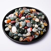 Vista 14 de Chips de Cristal de Yaxaita Pulida 200 Piezas - 0.3" 10 oz Chips de Piedra Pulida Chips de Piedras de Vidrio Marino Triturado Piedras de Cristal