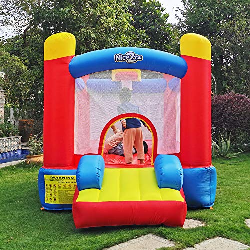 Nice2you Bounce House Indoor Outdoor Kid Party Jump Castle Inflatable Bouncer (Red)