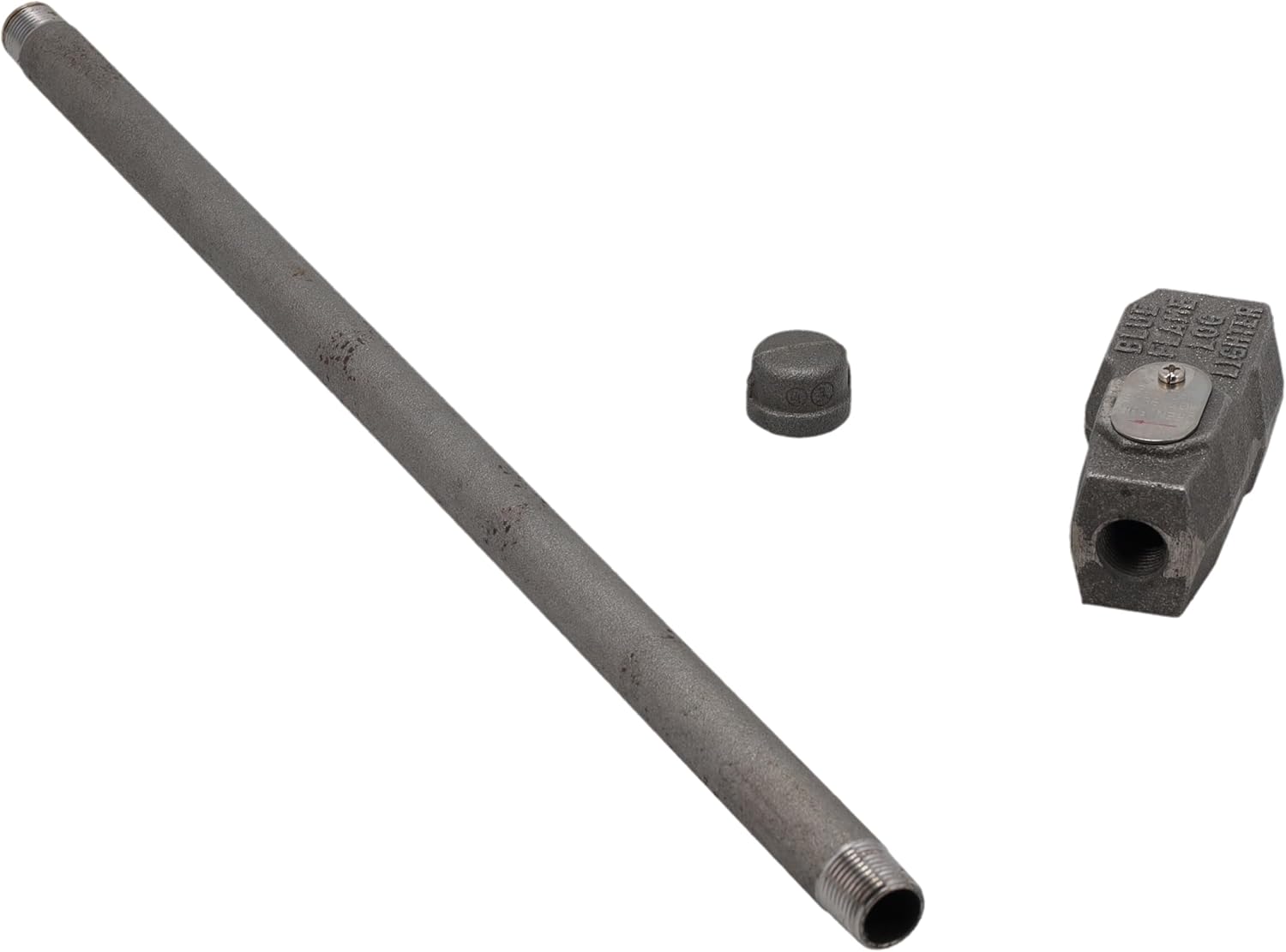 Supplying Demand LLA-NG46-165 Fireplace Fire Pit | Log Lighter-Natural Gas, Orifice Hole Size #46 Includes Air Shutter and Screw-Assembled w/16.5" Ported 3/8 NPT Pipe and 3/8 NPTF Pipe Cap