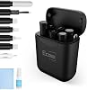 ECASP Kit de limpieza para AirPod, kit de limpieza multiherramienta para iPhone, limpieza y reparación de teléfono celular para iPhone y iPad (Tipo C) puerto de carga, cables Lightning y conectores, diseño fácil de almacenar y llevar, Negro 1