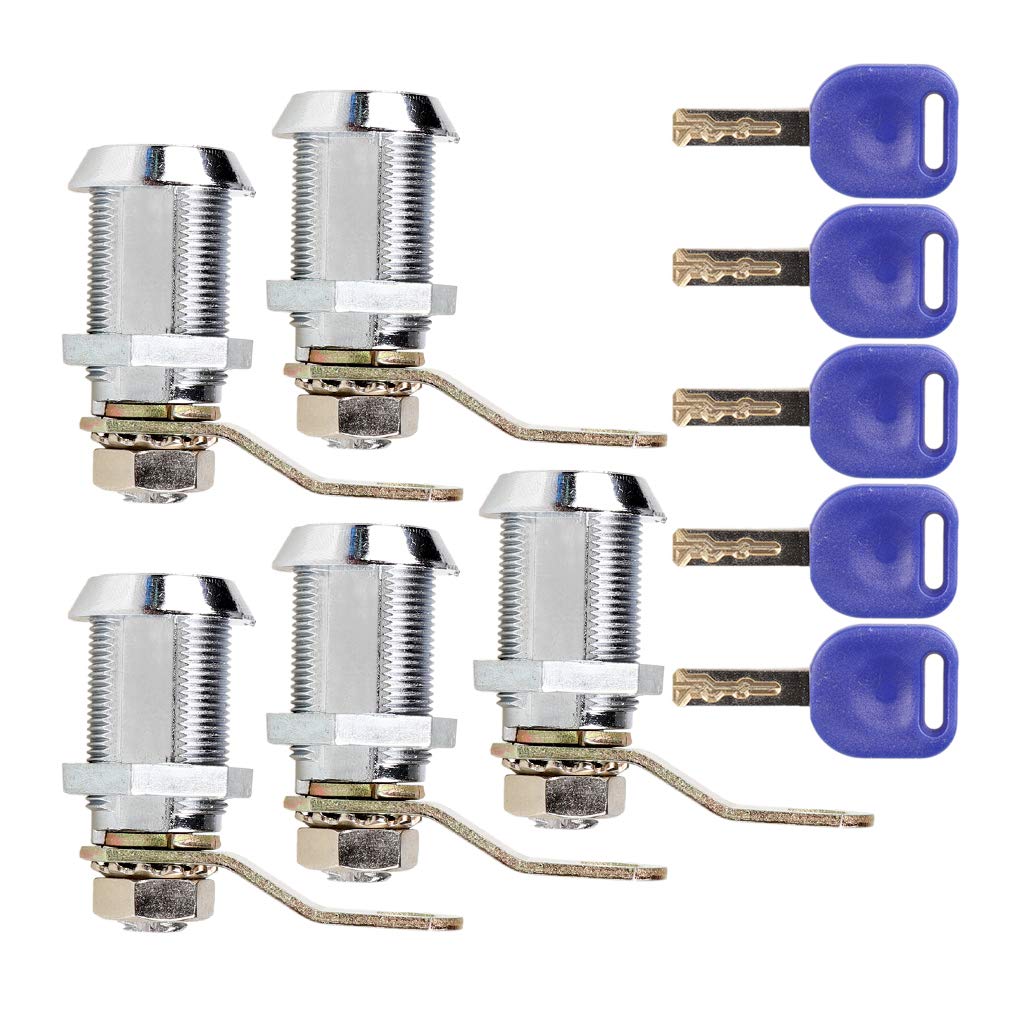 Buy EG STARTS 5X 7/8" Office Door Locks Cash Door Tool Box Tubular Cam Lock Cylinder