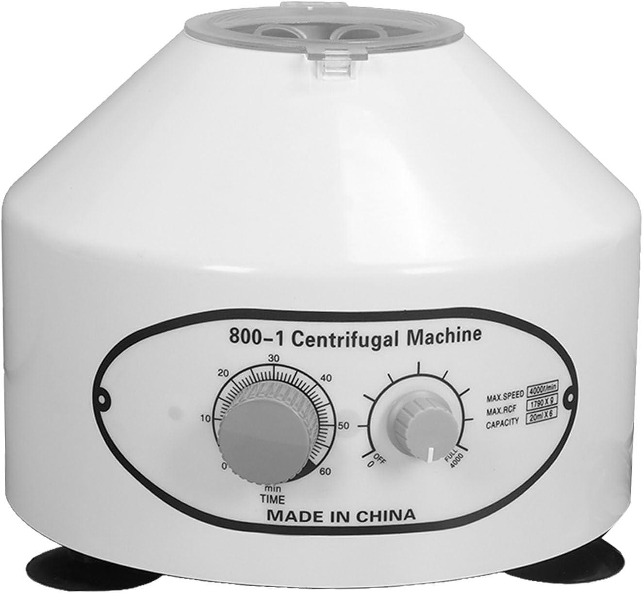 Centrifuge Machine, Electric Lab Benchtop Centrifuges, Plasma Blood Centrifuge, with Timer and Speed Control, 0-4000RPM Capacity 12ml×6 (UK Plug 220V)