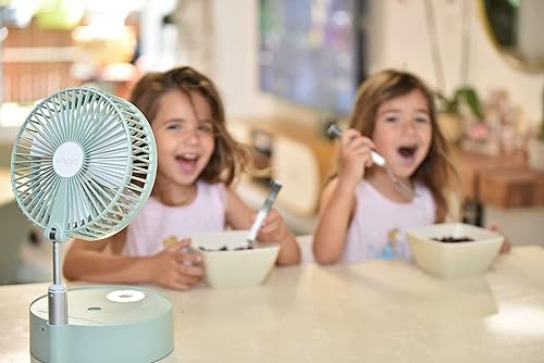 Miniatura 3 de Ventilador portátil y difusor de aceites esenciales  Ventilador plegable de pie o escritorio con luz nocturna difusor de aire humidificador  24
