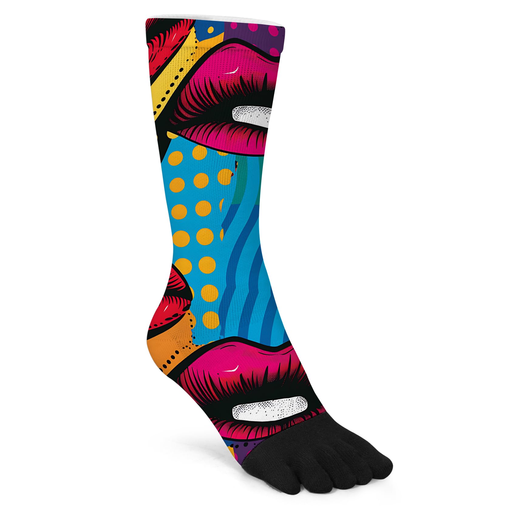 bysock Funny Toe Socks For Women Men Casual Runing Novelty Fun Toe Socks