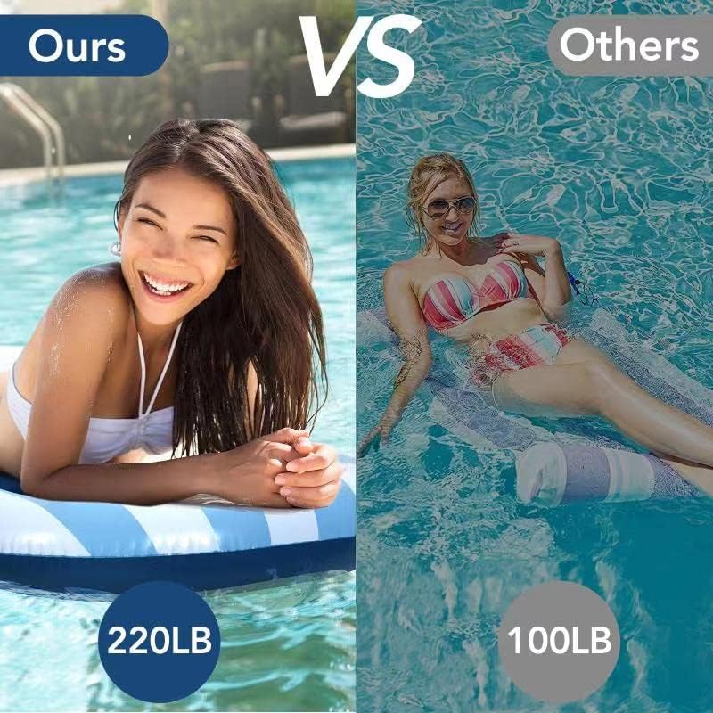 Miniatura 3 de SKBANRU Pool Floats Adult Size, Inflatable Rafts Water Lounger with Headrest and Cup Holder