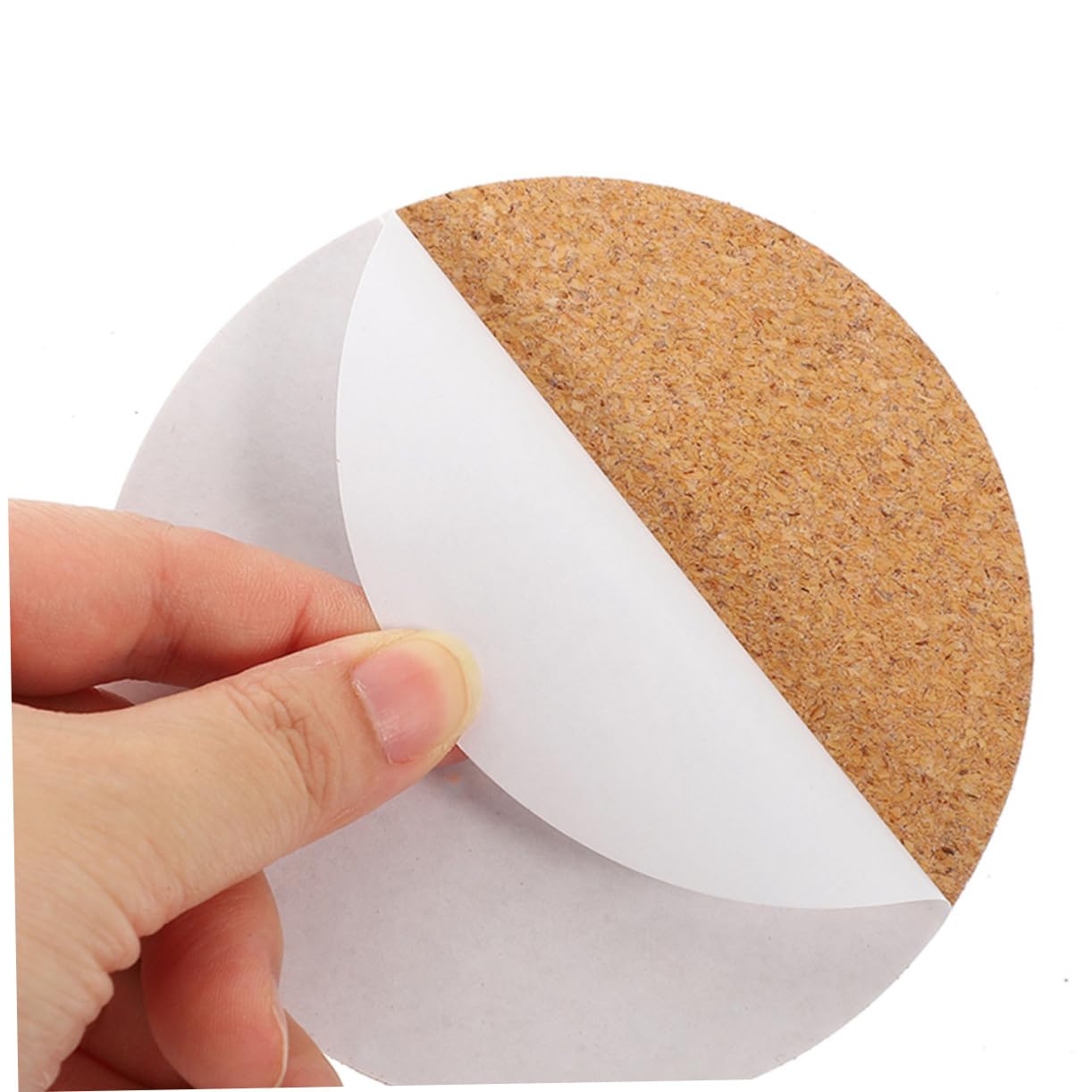 Operitacx Posavasos Redondos De Corcho Reutilizables Autoadhesivos Antideslizantes para Hogar Y Oficina Mantiene Mesas Y Elegantes 24 Piezas X 4