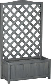 Raised Garden Bed/Garden Bed Galvanized PlanterNatural Wood