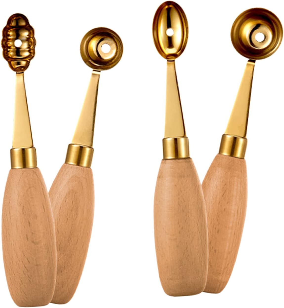 4Pcs Melon Baller with Smooth Rounded Heads for Fruit Scooping Ice Cream Watermelon Kitchen Use Lightweight and Easy to Clean