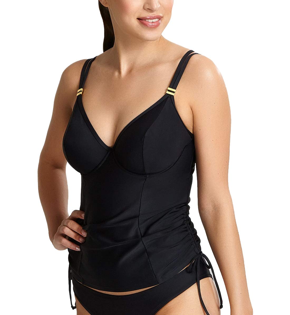 SW1301 Panache Anya Riva Tankini Top - SW1301 Black