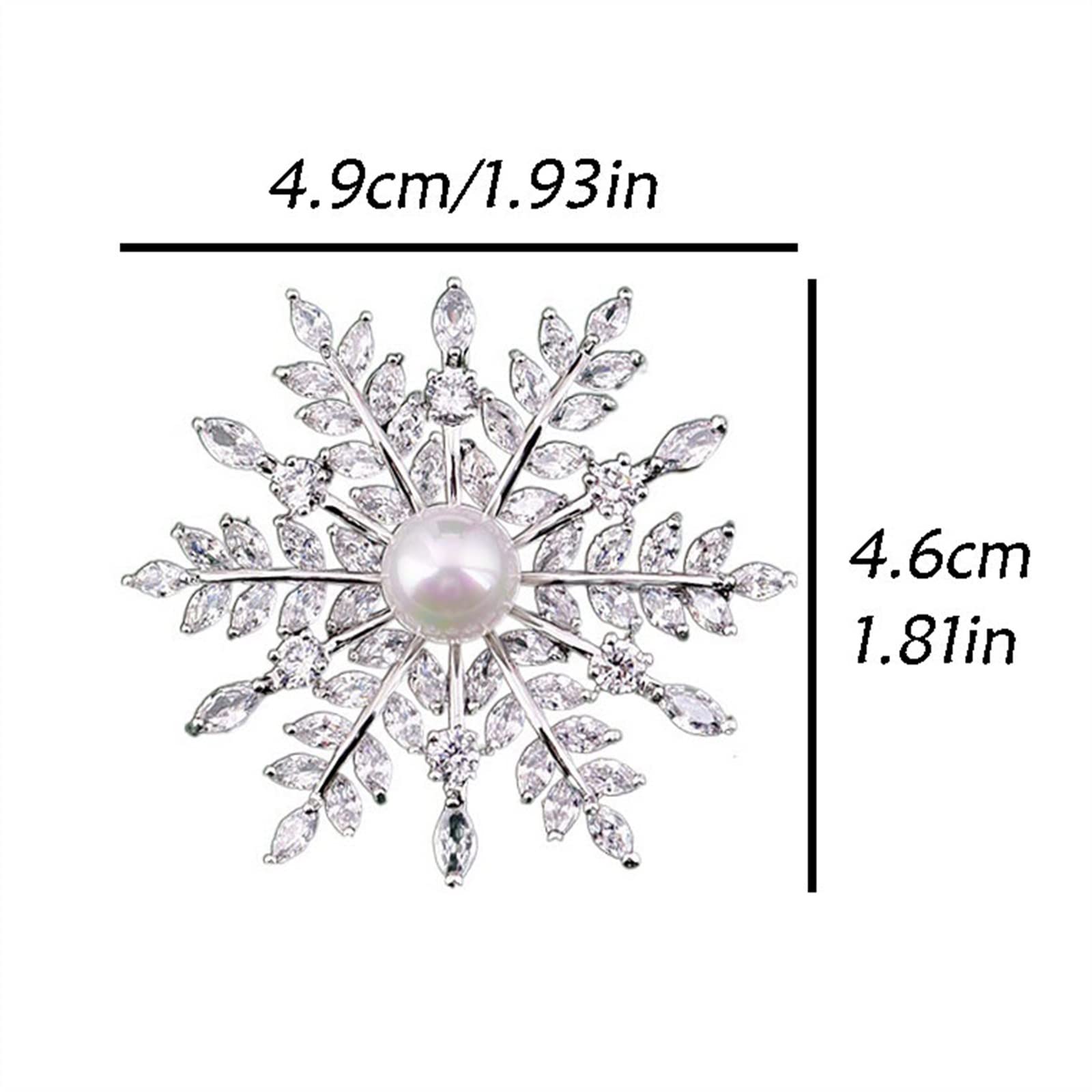 WXKAGF Spille da Donna Spilla a Forma di Fiocco di Neve squisita e Brillante Spilla di Lusso di Alta qualità Accessori Decorativi per Abbigliamento Regalo per Spilla da Donna