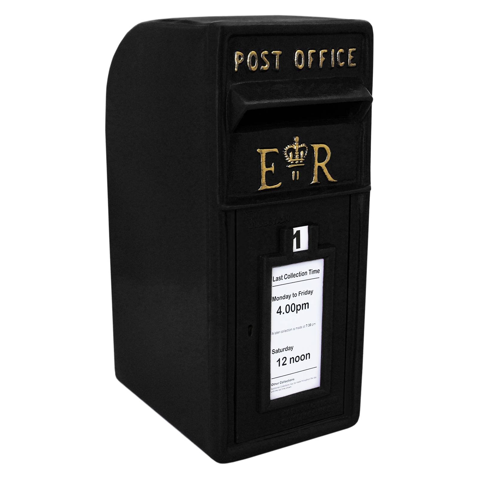 Boîte aux lettres murale en fonte Royal Mail pilier verrouillable 2 clés pour bureau de poste extérieur résistant