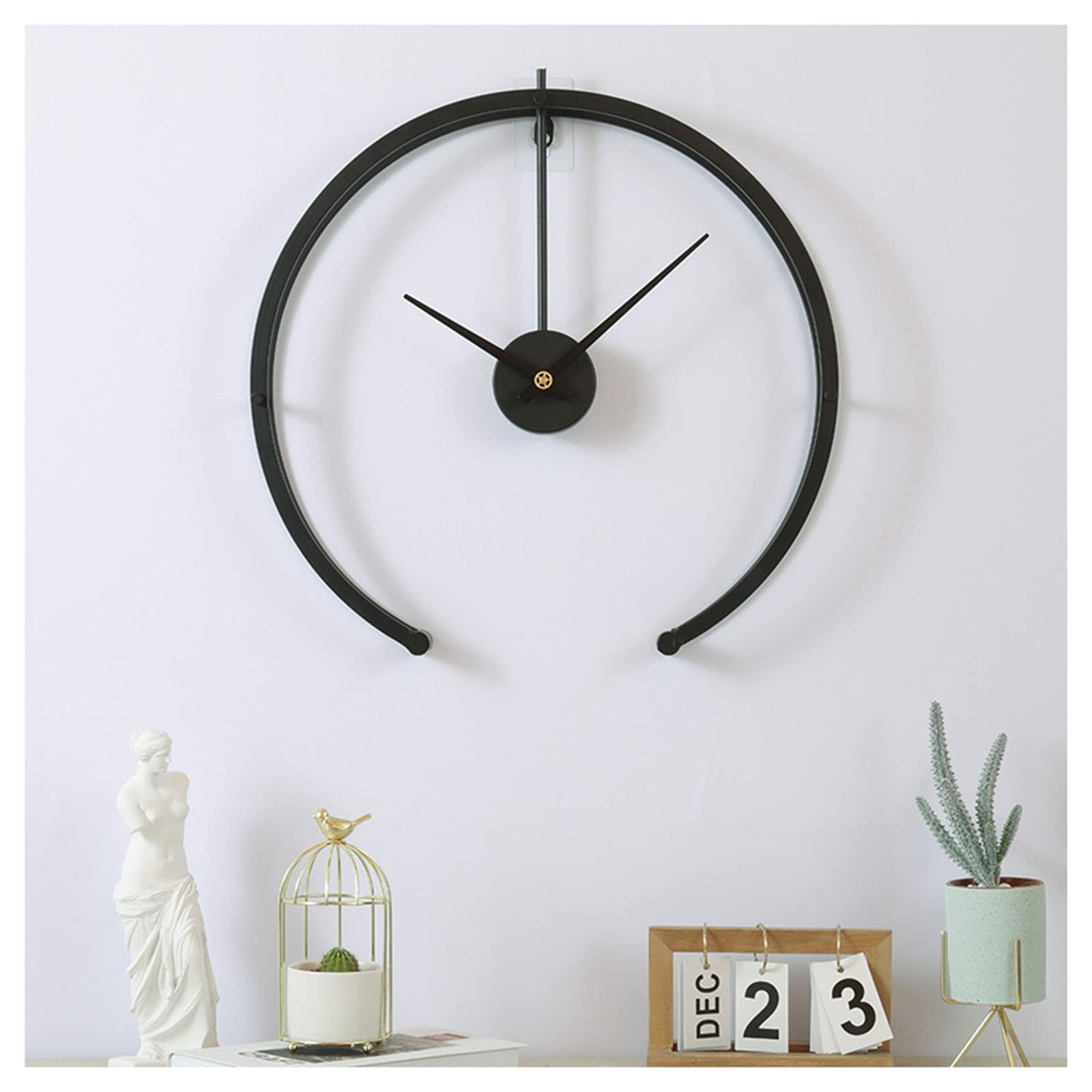 Horloge murale numérique sans tic-tac à quartz de 50cm pour salon moderne