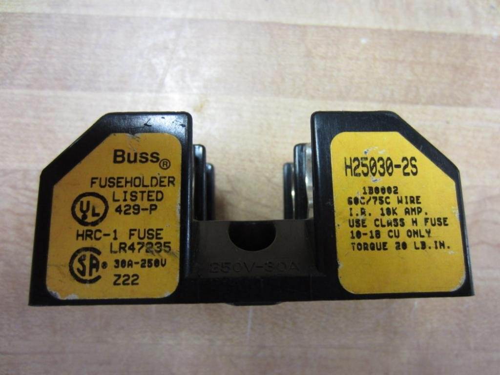Bussmann H25030-2S Class H Fuse Holder 2P 30A 250V