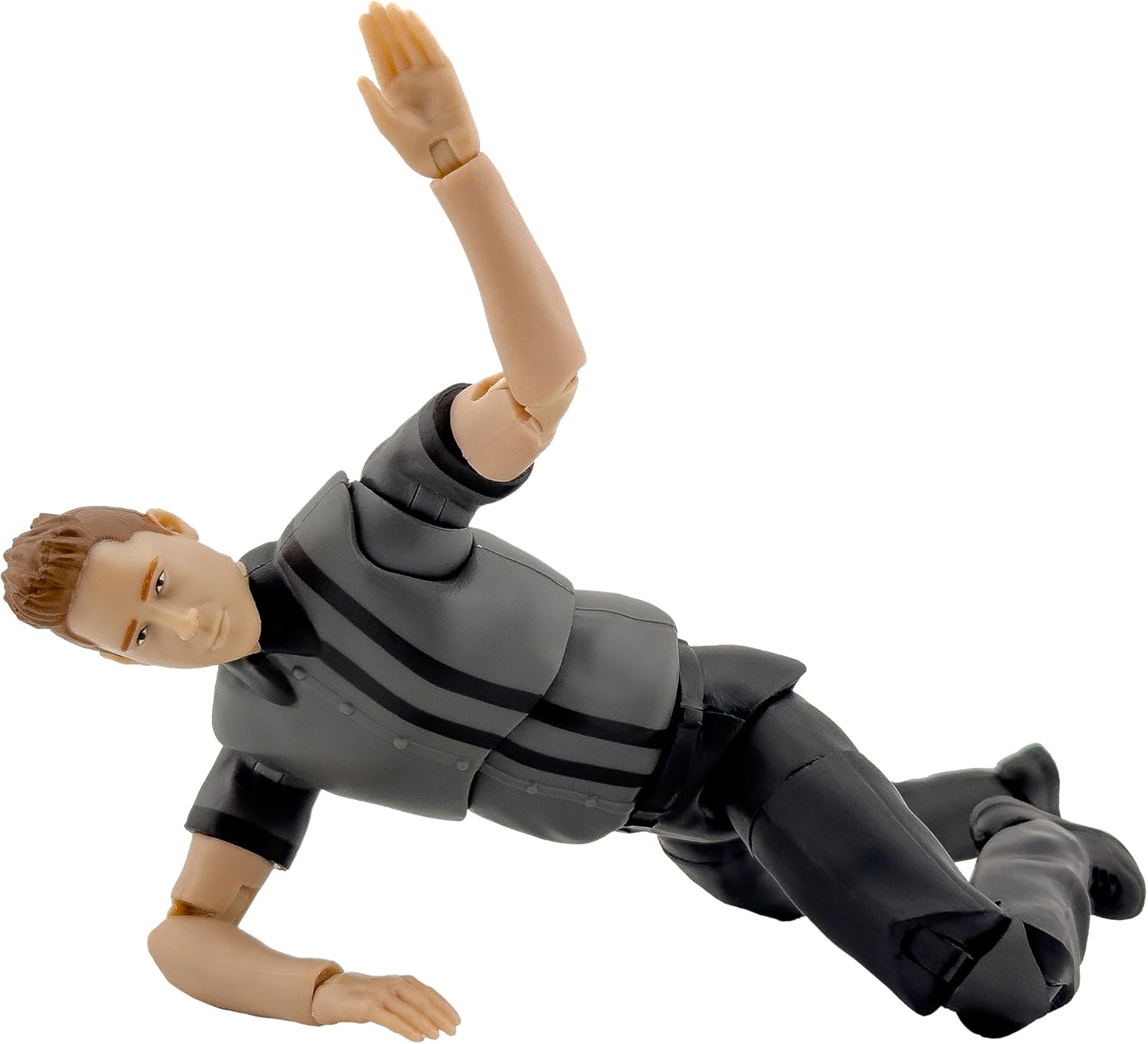 Ultimate Dark Gray Referee with Deluxe Articulation for Wrestling Figures