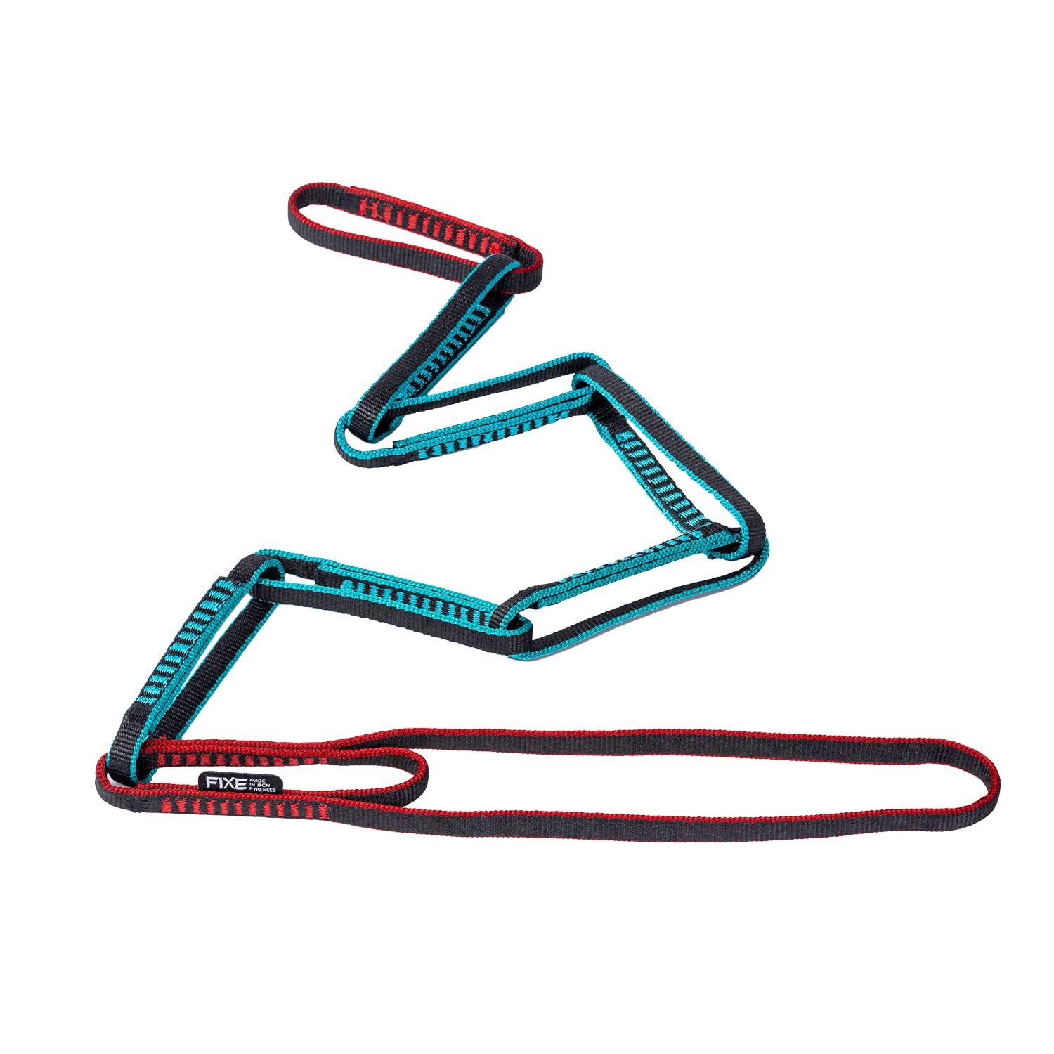 FIXE - Cabo de Anclaje Multichain Cinchless 90 cm en HMPE, Cinta Ajustable para Escalada y Alpinismo, Sistema sin Estrangular el Arnés, Resistencia 22 kN, Certificación EN566 y UIAA 104