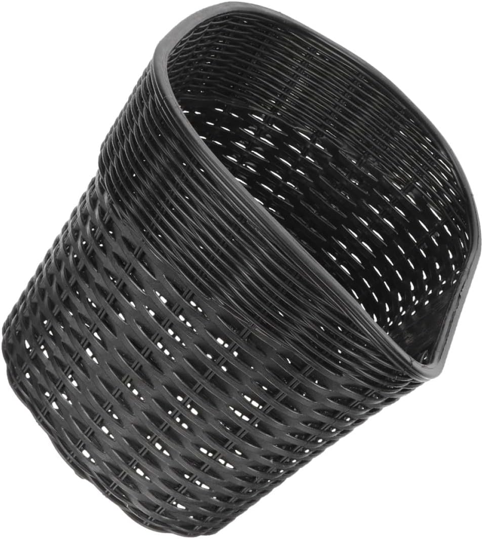 minkissy Woven Front Bike Basket Small Portable Bicycle Handlebar Basket Vintage Rattan Style for Cycling Outdoors
