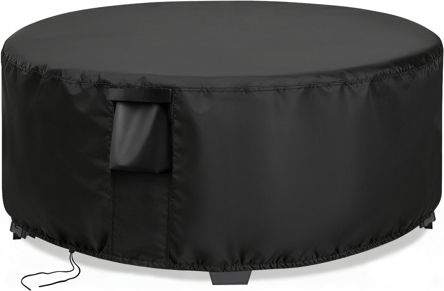 Round Patio Bar Height Table and Chair Cover 90 Inch,Outdoor Round Tall High Patio Table Cover for Patio Rounds Furniture, Patio Set Covers Waterproof Outdoor - 90 X 43 Inch, Black