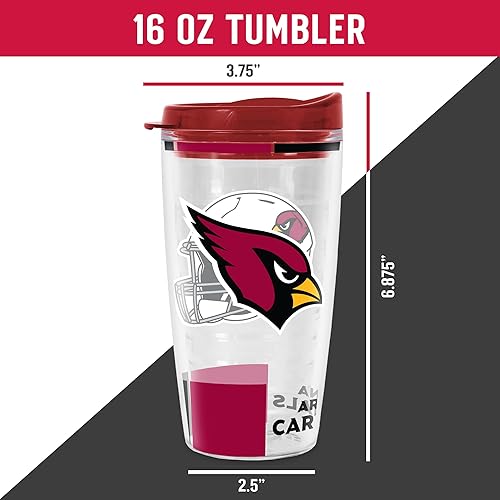Miniatura 121 de Rico Industries NFL - Vaso clásico de fútbol americano de doble pared, 16 oz o 20 onzas, tapa W