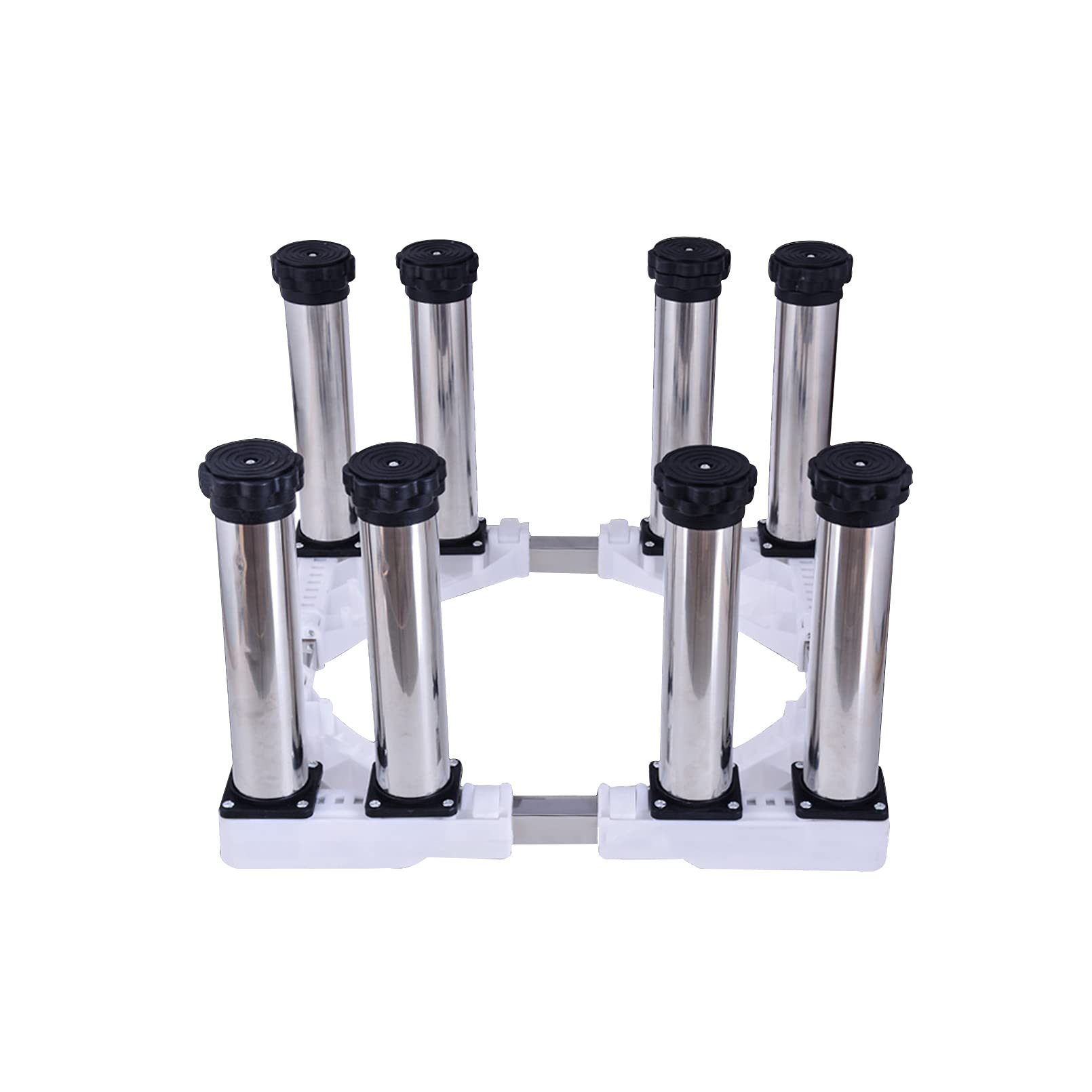 Base universal Estante alto Lavadora Estante Base Telescópica Longitud/Ancho 45-68 cm Evita rayones Abolladuras Secador Refrigerador Electrodomésticos Base Alfombrilla antivibración 4/8/12 Patas