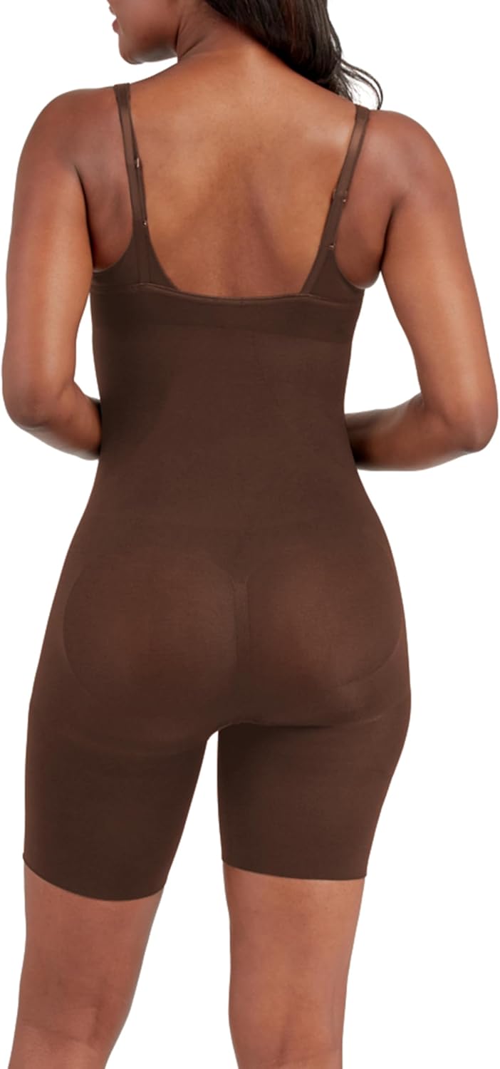 SPANX sculpt Power Series Open-Bust Mid-Thigh Bodysuit - Level 4 Compression - Lightweight Body Shaper - Shapewear for Women