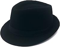 GCFIYPP 1920s Men's Fedora Hat - Manhattan Gangster Cap for Gatsby Roaring 20s Costume Parties