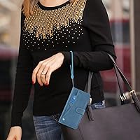 Vista 7 de Asuwish Compatible con Samsung Galaxy S6 Edge - Funda tipo cartera y protector de pantalla de vidrio templado, soporte para tarjetas de crédito