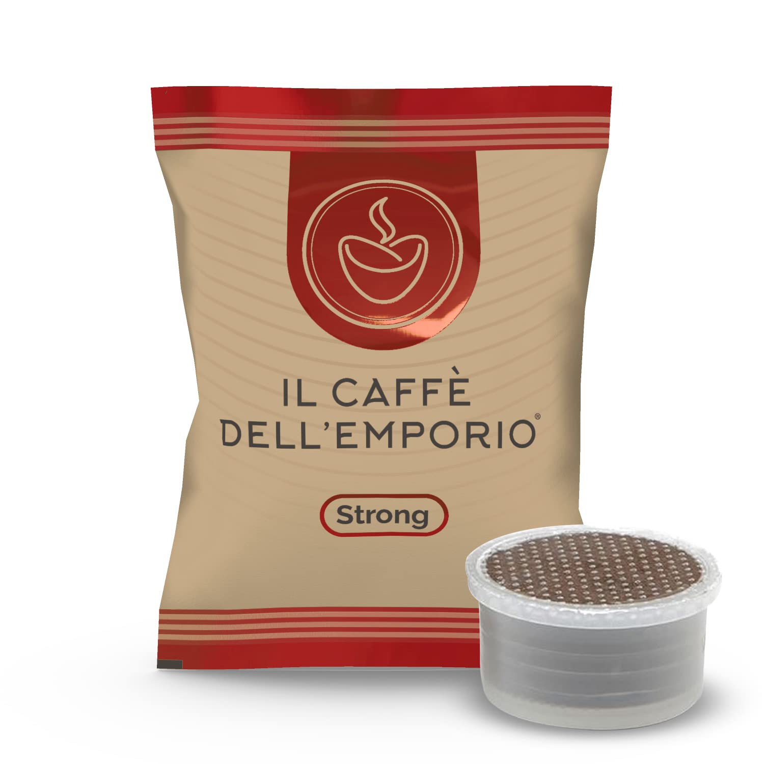 El Café Dell 'em Parker Cápsulas Café Compatible Con lavazza Espresso Point Mezcla Cremosa Strong Rojo (600)