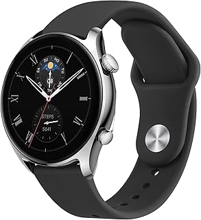 Vanjua Band for Amazfit GTR 4 / GTR 3 Pro / GTR 3 / GTR 2e / GTR 2 / GTR 47mm Smart Watch, 22mm Quick Release Soft Silicone Replacement Wristband Sport Strap Compatible with Amazfit GTR 4 Bands Men Women