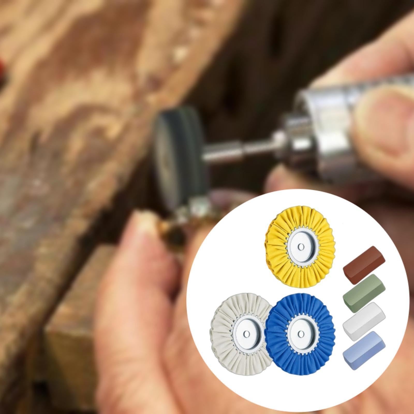3 Piezas Rueda de Pulido Rueda para Pulir Accesorios para Esmeril Rueda de Pulido para Metal Construcción de Metal Adecuada para Taller Carpintería