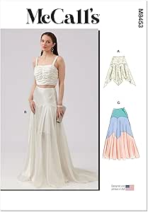 McCall's M8478 Corset Top Sewing Pattern - Misses Sizes 6-14 With Button Front