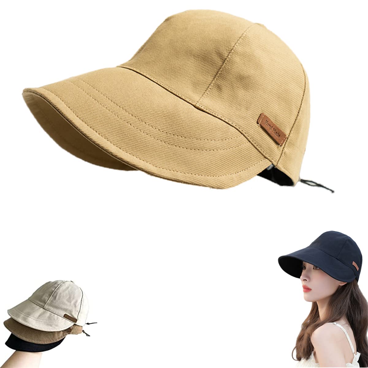 MAIMiao Sombrero Protección UV Sin Maquillaje,Sombrero con Visera para Mujer,Sombreros de Verano UPF50+ para Mujeres