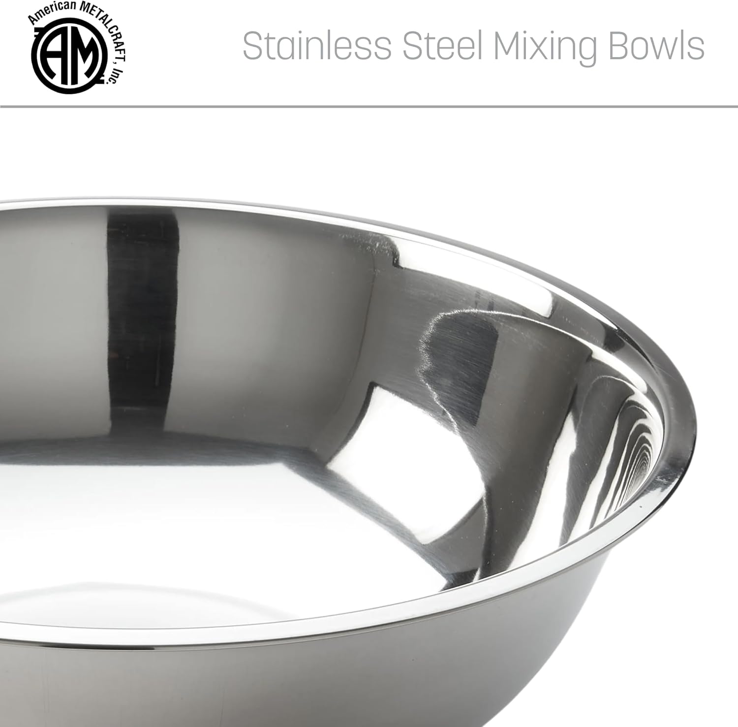 American Metalcraft 2 qt Stainless Steel Mixing Bowl,Silver